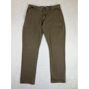 Billabong Pants Mens 34x30 Brown New Order Stretch Chino Slim Fit Tapered Casual